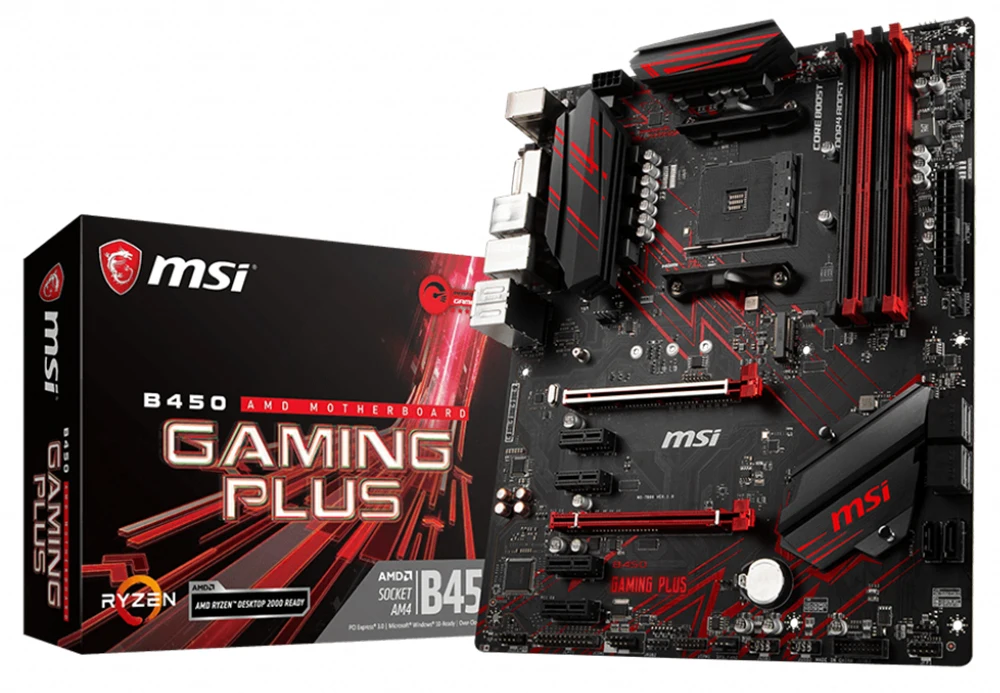 Новая материнская плата MSI B450 GAMING PLUS для настольных ПК DDR4 с разъемом AM4 64GB USB2.0 USB3.1 ssd m.2 sata Материнская плата Rams