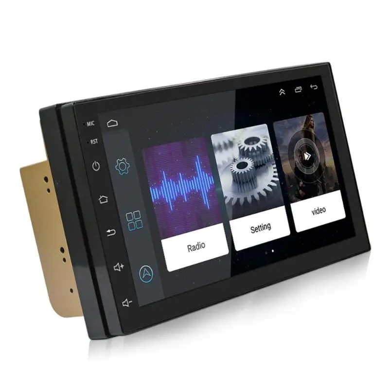 Best 7in Car Stereo MP5 Player FM AM Radio Capacitive Touch Screen Android 8.1 BT Music GPS Auto Audio Player Mirrorlink Reverse Cam 15