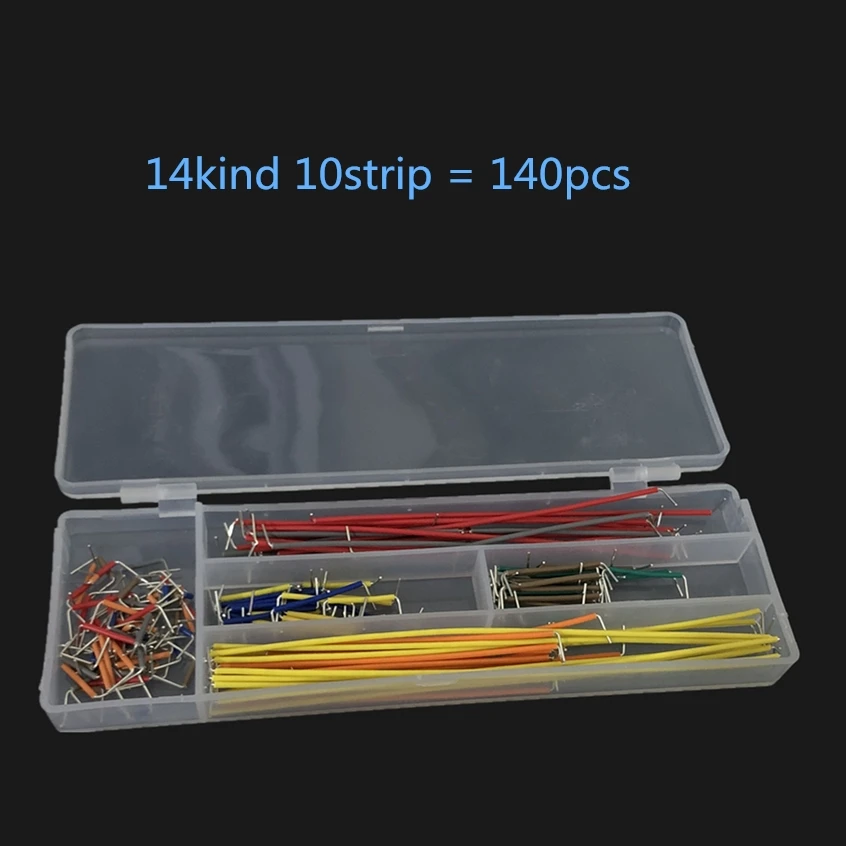 

U Shape Solderless Breadboard Jumper Cable Wire Kit For PCB Bread Board14kind 10strip = 140pcs