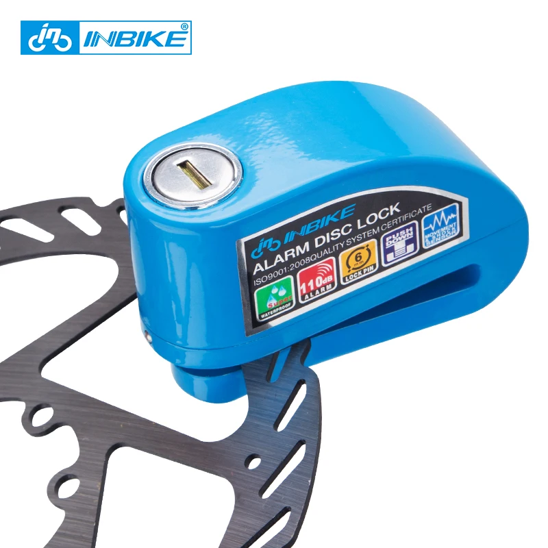 INBIKEBike замок для дисков Противоугонный тормозной диск охранная сигнализация электронный замок 6 мм Pin для мотоцикла мотоцикл безопасный