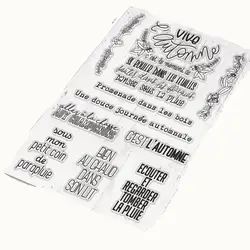Французский прозрачный чистый силикон штамп/печать для DIY Скрапбукинг/фотоальбом декоративный прозрачный наборы штампов A1400