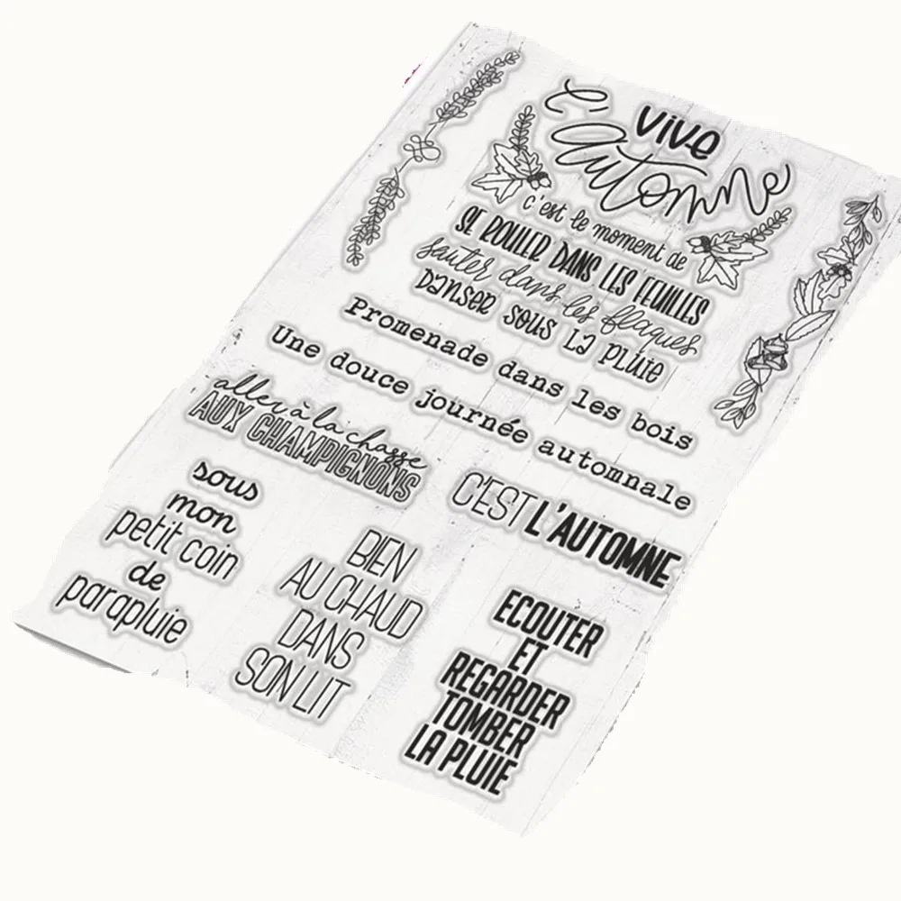 

French Transparent Clear Silicone Stamp/Seal for DIY scrapbooking/photo album Decorative clear stamp sheets A1400