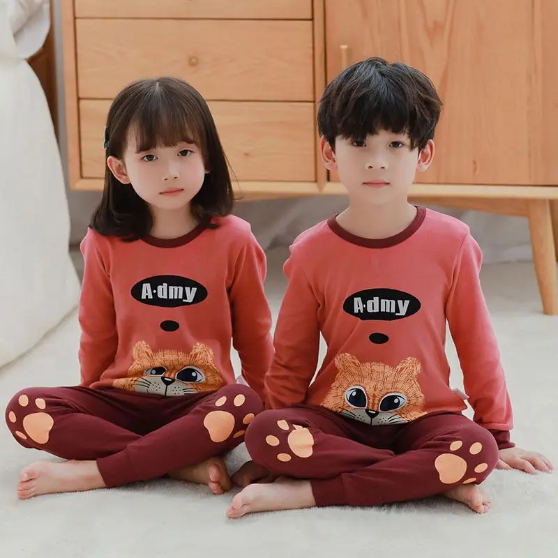 color at picture Новая Хлопковая пижама, infantil, детская одежда, пижамы с рисунками для девочек и мальчиков, детские пижамы, костюм, одежда для маленьких девочек, пижамный комплект, SDS - Цвет: color at picture
