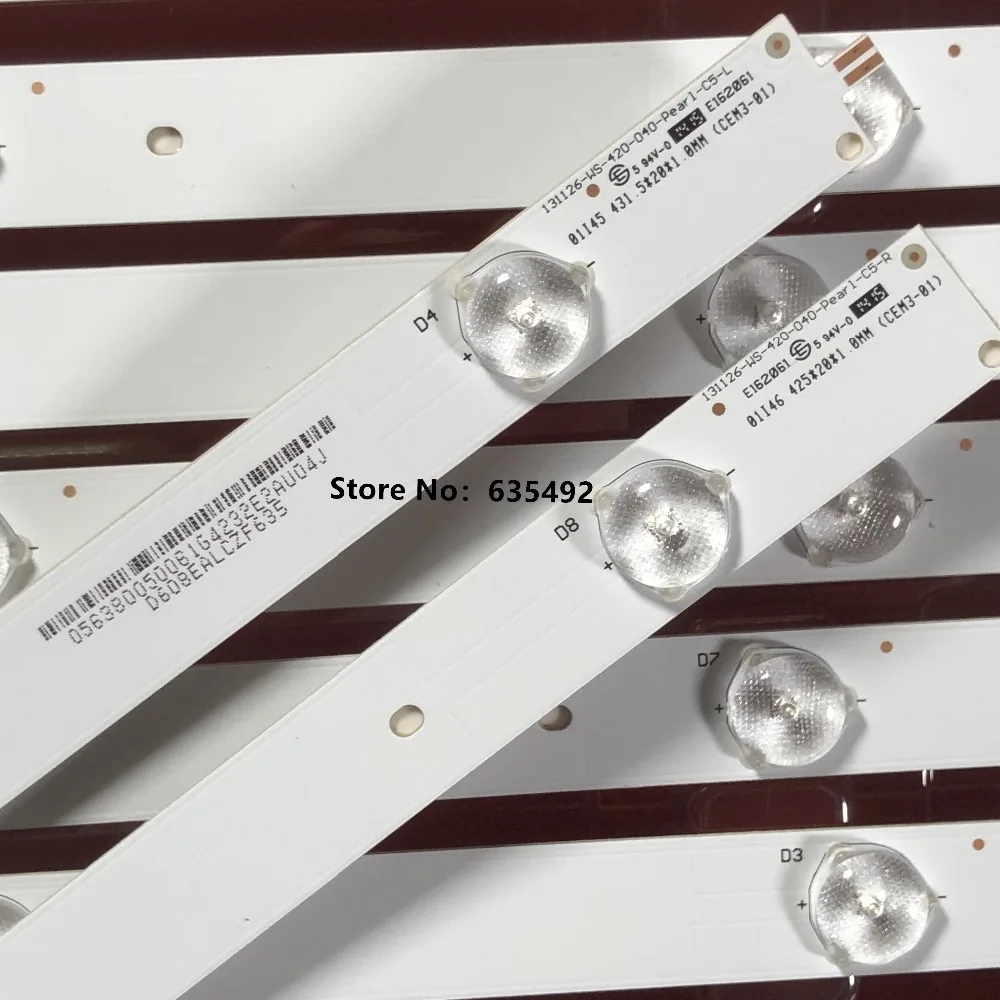 

10 PCS/set LED backlight strip SV0420A88_Rev3_A(B)_4LED_130930 for LC420DUE(FG)(A1) TX42AS500 TX42A400B V42FWSD01