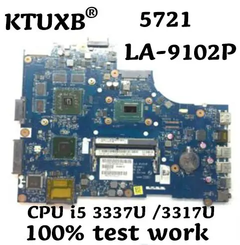 

VAW01 LA-9101P for DELL Inspiron 3521 5521 notebook motherboard VAW00 LA-9104P CPU i5 3337U /3317U 100% test work