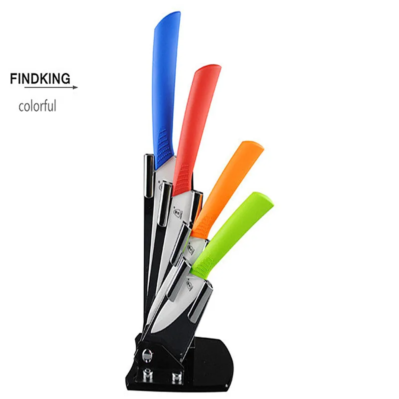 

Findking Kitchen Cooking Tool Ceramic Knives Set 3"4"5"6"inch With Acrylic Holder Utility Ceramic Kitchen Fruit Tools Sets