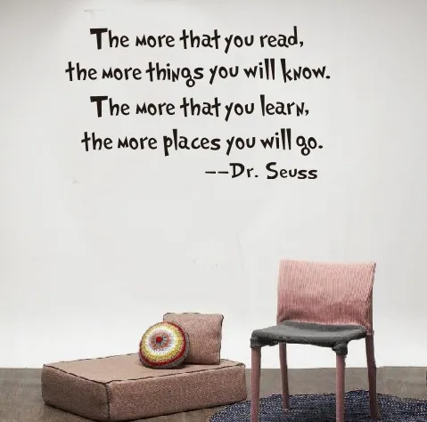

haracters "More read More learn' Black Vinyl Wall Sticker Decal Stickers