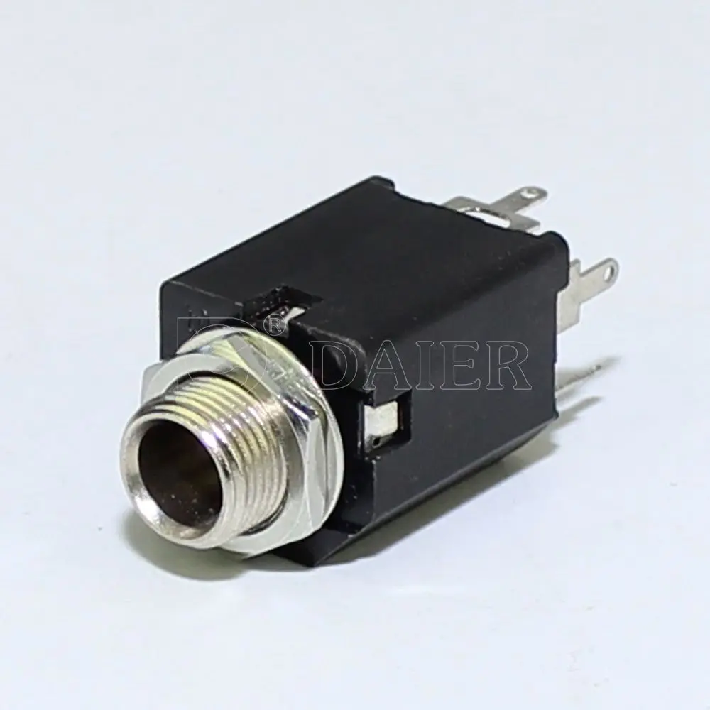 Phone Jack Mono or Stereo Type 6.35mm 1/4'' for Guitar Jack Type Instrument 100PCS