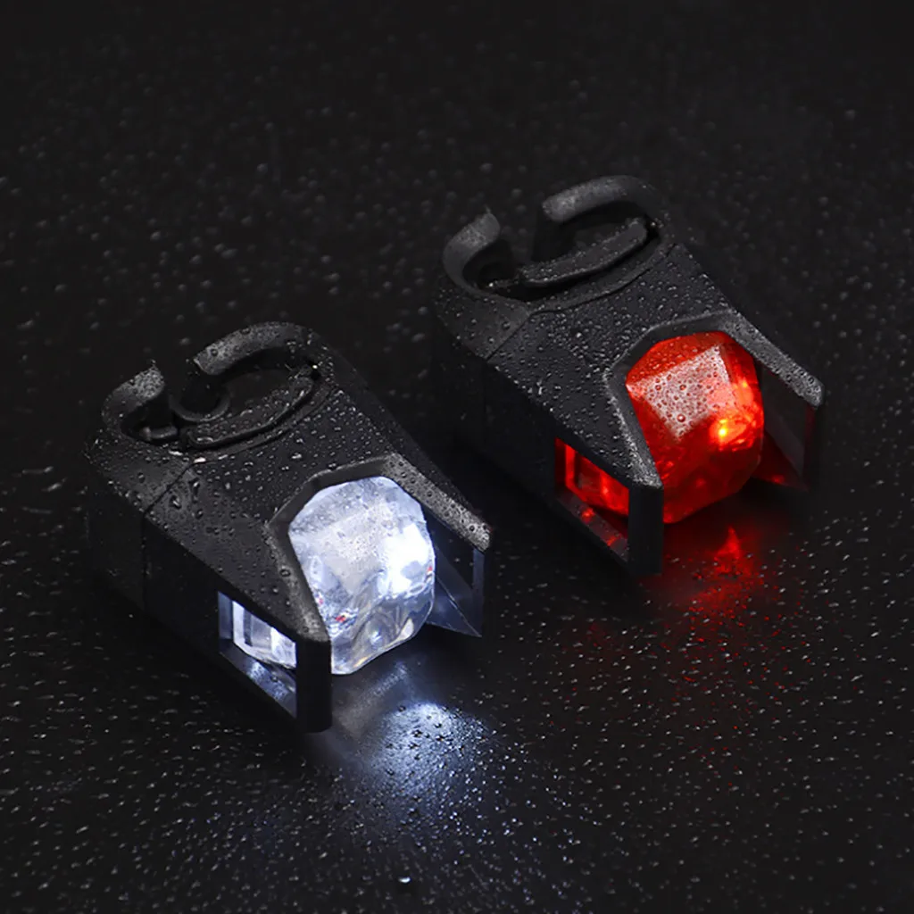 Sale 1PC Black Bike Bicycle Cycling Flashing Head Front Wheel LED Flash Light Lamp Head Front Rear Tail Clip Light Lamp 16