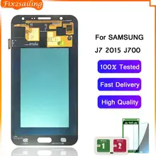 Супер AMOLED LCD для Samsung Galaxy J7 2015 J700 SM-J700F J700H J700M J700H/DS ЖК-дисплей