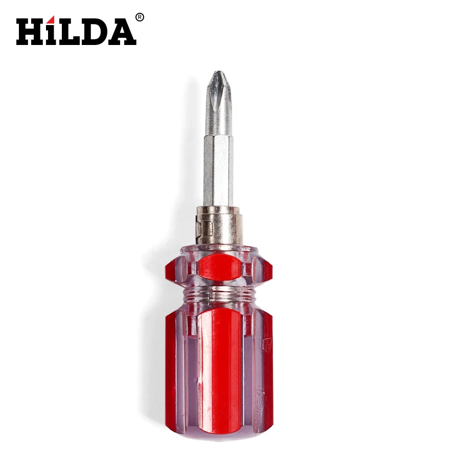 HILDA мини двунаправленная отвертка со сменной головкой Phillips& плоский наконечник отвертка для DIY Инструменты для ремонта