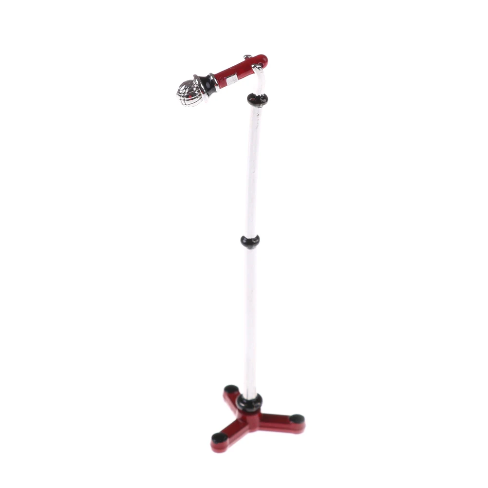 Cute Mini Metal Microphone Model 1:12 Doll House Dollhouse Miniature Furniture Accessories Cute Mini Metal Microphone Model 1:12 Doll House Dollhouse Miniature Furniture Accessories