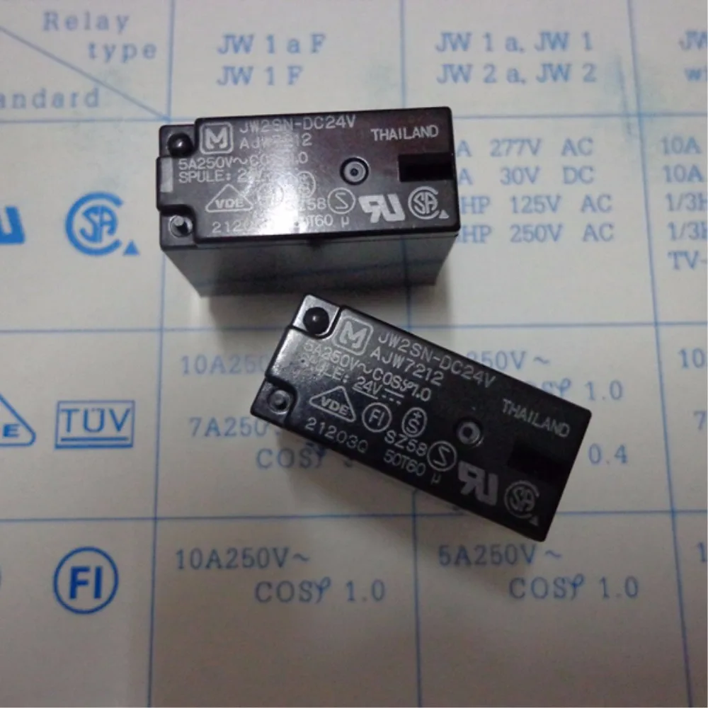 

2PCS/LOT Power Relay JW2SN-DC12V JW2SN-DC24V DIP-8 2 open 2 close AJW7212
