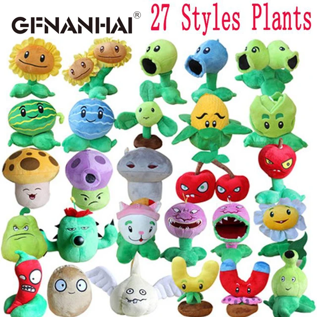 Cheap 1pc 27 styles Plants vs Zombies Plush Toy Stuffed Soft Toys classical doll PVZ Plush Game Toy for Children Kids birthday Gifts