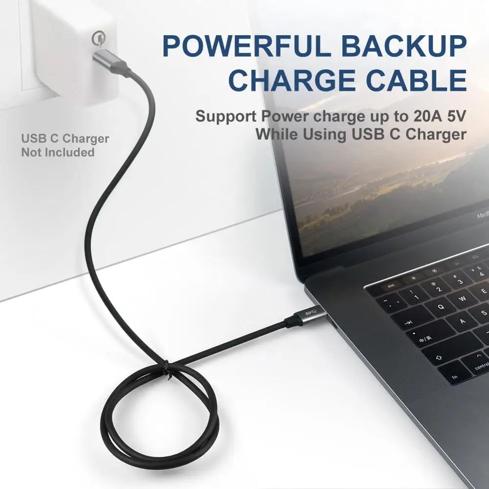 Кабель USB Type C на 3 1 Gen2 20 в 5A PD 10 Гбит/с 4K60 Thunderbolt для Ipad pro/Nintendo Switch|Переходники и