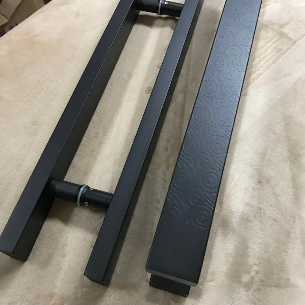 

freeshipping door handle 201 stainless steel Baking paint in black