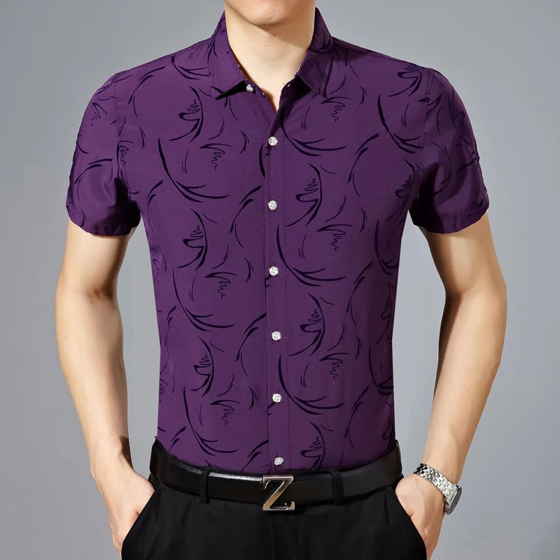 Горячая Распродажа для мужчин Летняя мода рубашка в полоску бизнес повседневное человек в полоску с коротким рукавом рубашки для мальчиков