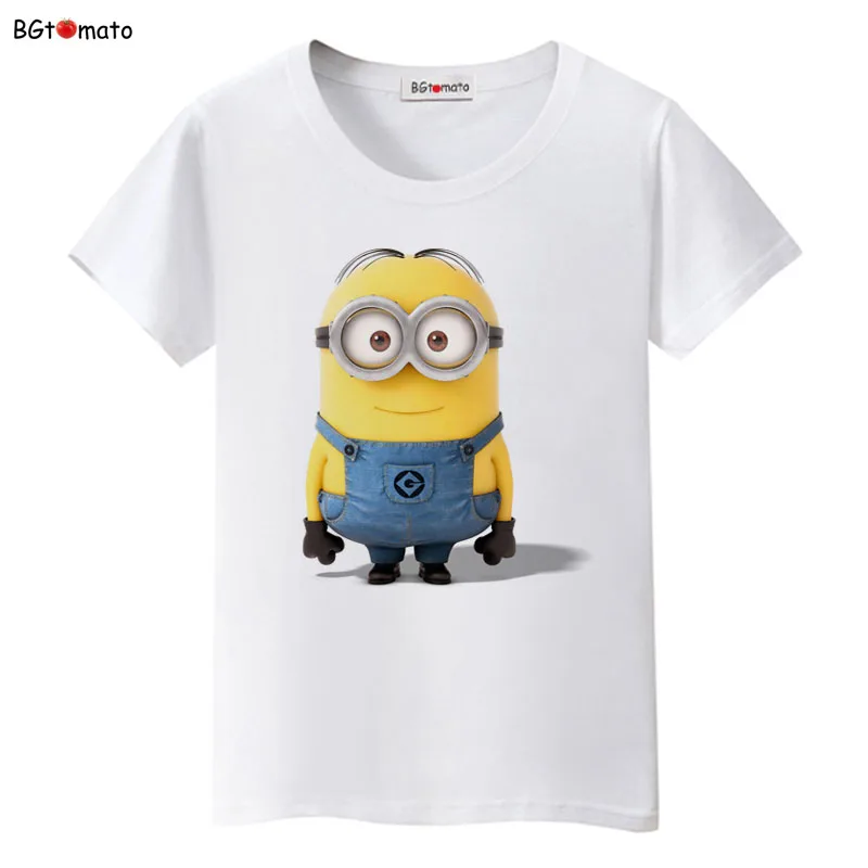 

BGtomato cute Minions funny cartoon t shirt women Summer cool short sleeve casual shirt Brand breathable soft tops shirts