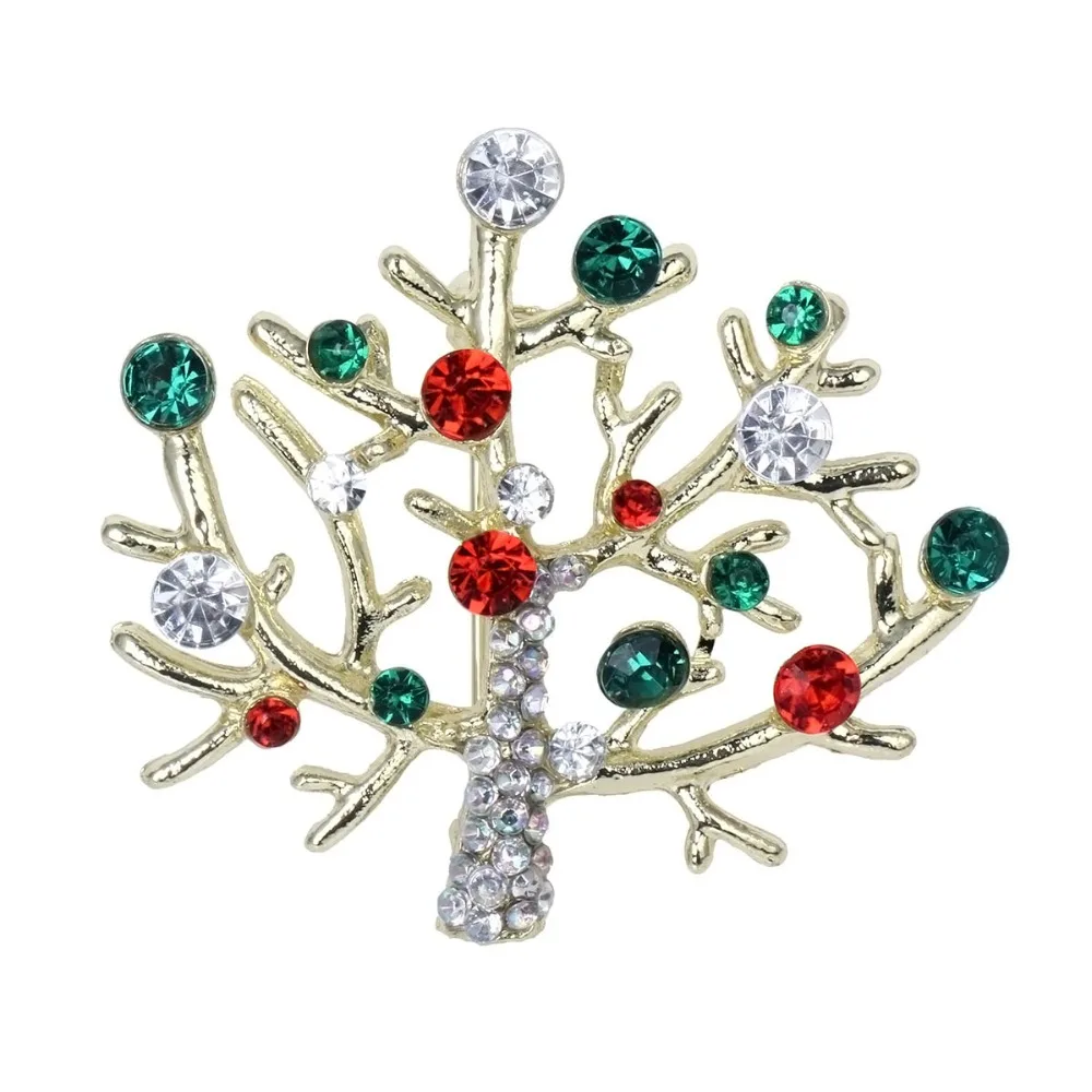 Christmas Gift high quality Brooch Pins Refinement Life Christmas tree