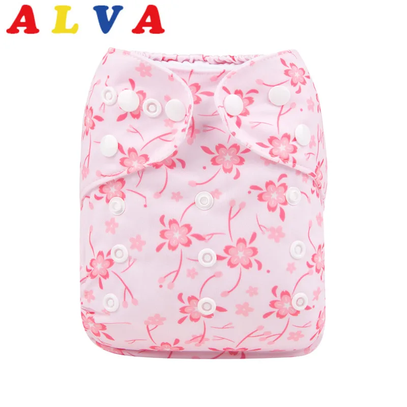

ALVABABY Cloth Diapers Baby Reusable Baby Cloth Nappy with Microfiber Insert