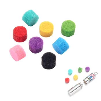 

100pcs/lot Mini Felt Cotton Pads Mixed 8 Candy Colors fit for Diffuser and Container 2-in-1 Perfume Bottle Jewelry Accessories