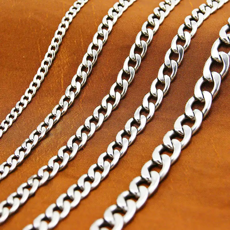 Nsiwem Collares de Cadena 12 Metro cadenas plata de Enlace DIY Collar de Cadena con 30 Cierres de Langosta 30 Enganches para colgantes y 100 Anillos de Salto