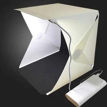 

Esddi Photostudio LED Light Box Softbox Lights Soften Taking Pictures Fold Up Durable Foldable Portable USB ABS White Light Box