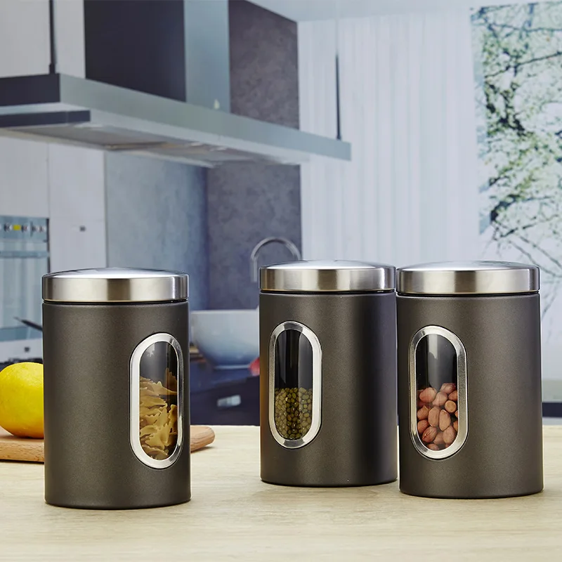 Stainless Steel Spice Jar Salt Sugar Spice Pepper Shaker Seasoning Can with Rotating Cover BBQ Spice Storage Bottle Kitchen Tool Stainless Steel Spice Jar Salt Sugar Spice Pepper Shaker Seasoning Can with Rotating Cover BBQ Spice Storage Bottle Kitchen Tool