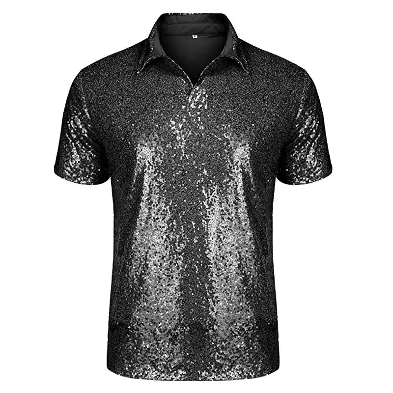 camisa de lentejuelas para hombre