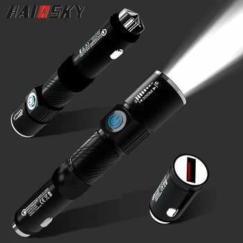 

3 in 1 Car Charger Quick Charge 2.0 USB Car Charger+Flashlight Led Torch+Safety Hammer Portable Fast USB Car Phone Charger USB