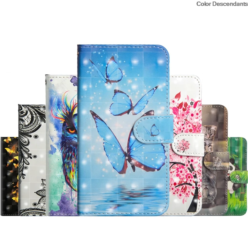 Флип кожаный чехол для Fundas ZTE Nubia M2 Lite coque 3D панда кошелек Подставка телефона |