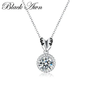 

Classic 4.2g 100% 925 Sterling Silver Fine Jewelry Trendy Necklace&Pendant Engagement Necklace Women P019