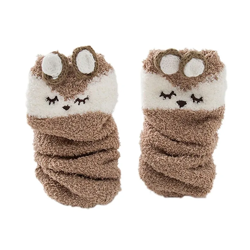 2017 детские гольфы Носки для девочек зимние теплые Рождество стерео Дети Мягкий