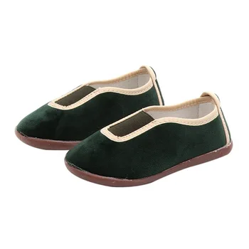 

Spring Child Shoes Children\\'s Fashion Solid Color Casual Peas Shoes Baby Girls Boys Beanie Canvas Shoes For 0-6Y Kids 2019 LT