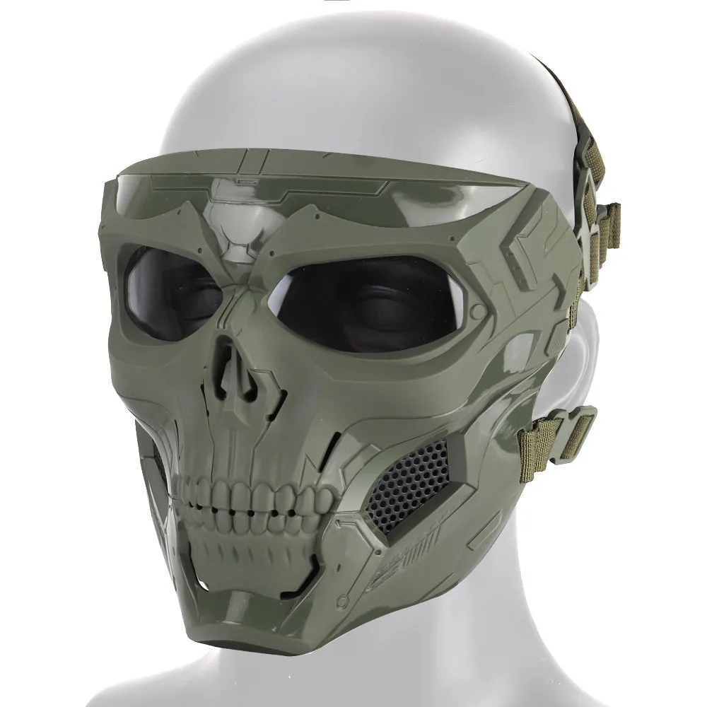 Airsoft Shooting Tactical Hunting Equipment Gears Skull Messengers Unisex Full Protective Mask Helmet 2 Wearing Ways Accessories