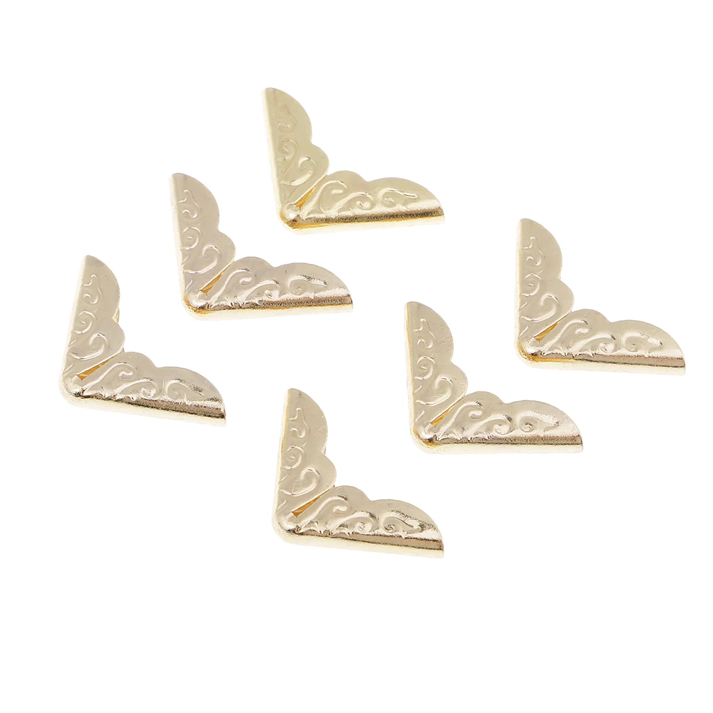 50pcs Metal Book Scrapbook Photo Albums Menus Notebook Folder File Corner Protector Decoration for DIY Crafts 14x14mm