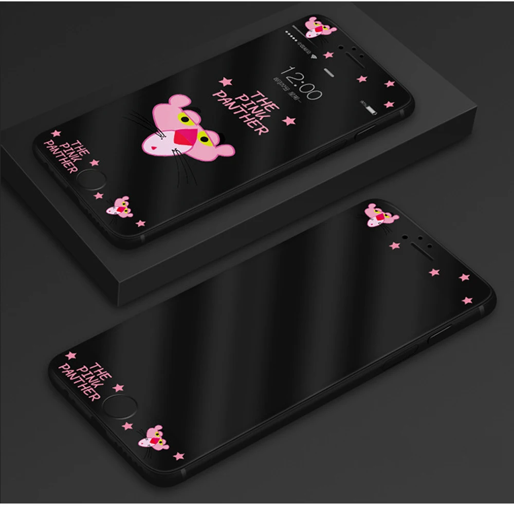 9H-HD-Tempered-Glass-Screen-Protector-For-iPhone-6-6s-Plus-7-Plus-8-Plus-Pink-Panther-Cartoon-Cute-3D-Curved-Soft-Edge-Film-SF48- (16)