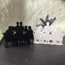 Красивый Кухонный Железный художественный крафт, черный, белый, розовый, Счастливый Ужин, бумажный держатель для салфеток, блок салфеток, стойка для домашнего кафе, декор стола