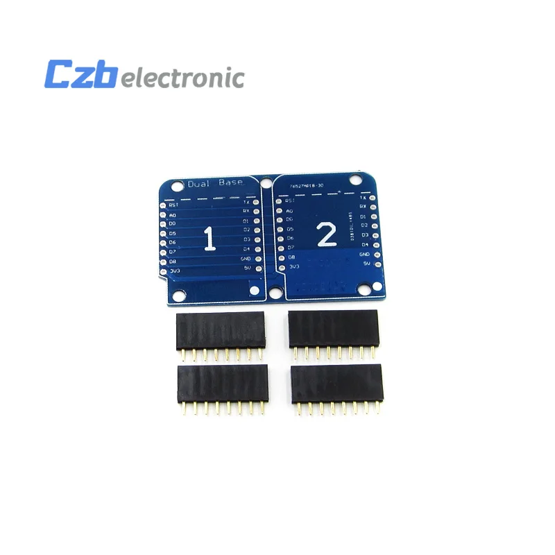 1 шт. двойная розетка Двойной базы щит для WeMos D1 мини NodeMCU Arduino ESP8266 Плата расширения