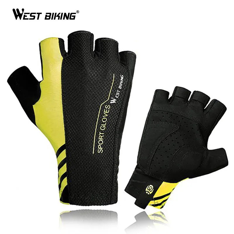 

WEST BIKING Summer Half Finger Bicycle Gloves Breathable Shockproof Road MTB Bike Gym Gloves Guantes Ciclismo Cycling Gloves