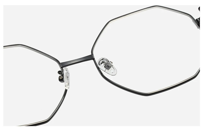 vintage glasses frame women black high quality Polygon eyeglasses Brand Metal Frame optical ladies spectacles frames