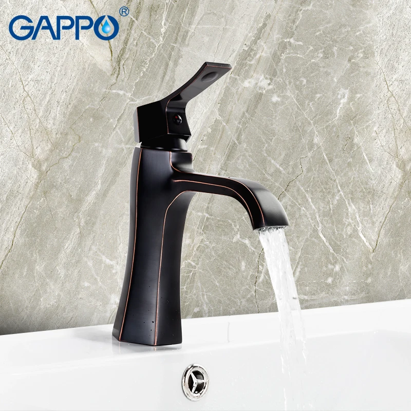 

Gappo Basin Faucets black waterfall bathroom water taps Faucet deck mounted bath Basin sink faucet mixer