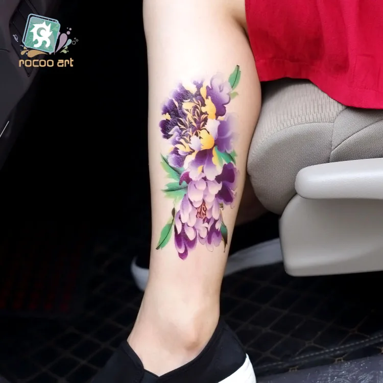 Женское боди арт с цветами длиной 20 х10 см|flash tatoo|tatoo stickerfake flash |