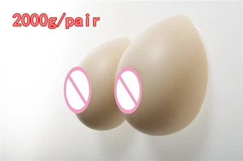

Crossdresser Simulation Boobs 2000g/pair Silicone Artificial Women Breast Forms For Men