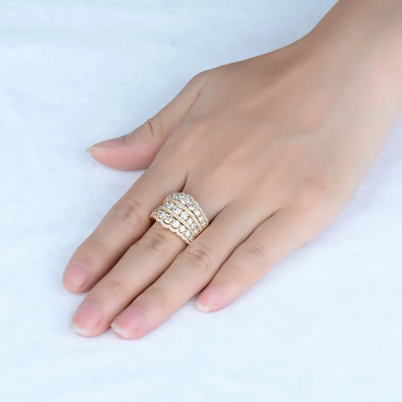 LOVERJEWELRY обручальное кольцо 18 k желтое золото роскошное с настоящими бриллиантами кольцо для женщин обручальные вечерние кольца подарок на день Святого Валентина