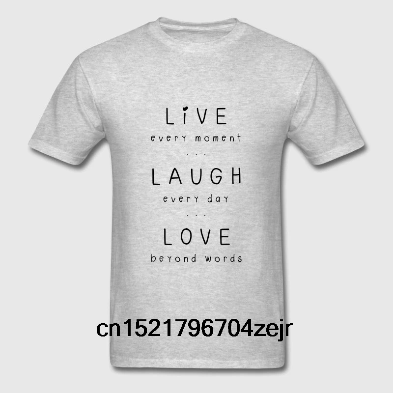 Мужская футболка live laugh love motto для забавной футболки Новинка wo men|Футболки| |