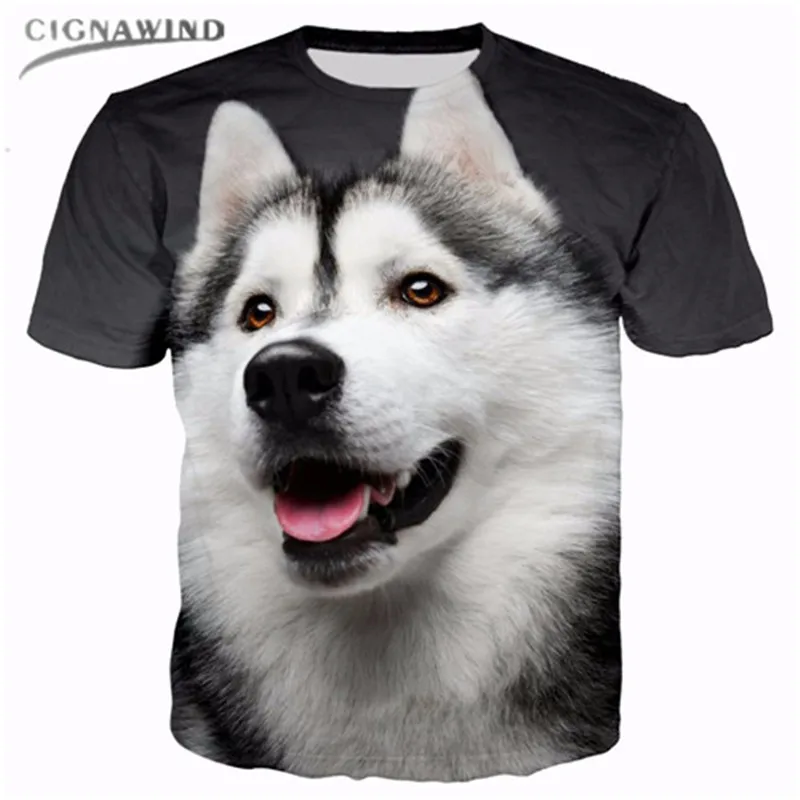 New Husky dog Print 3D t shirt Women Mens t shirt funny animal t shirts
