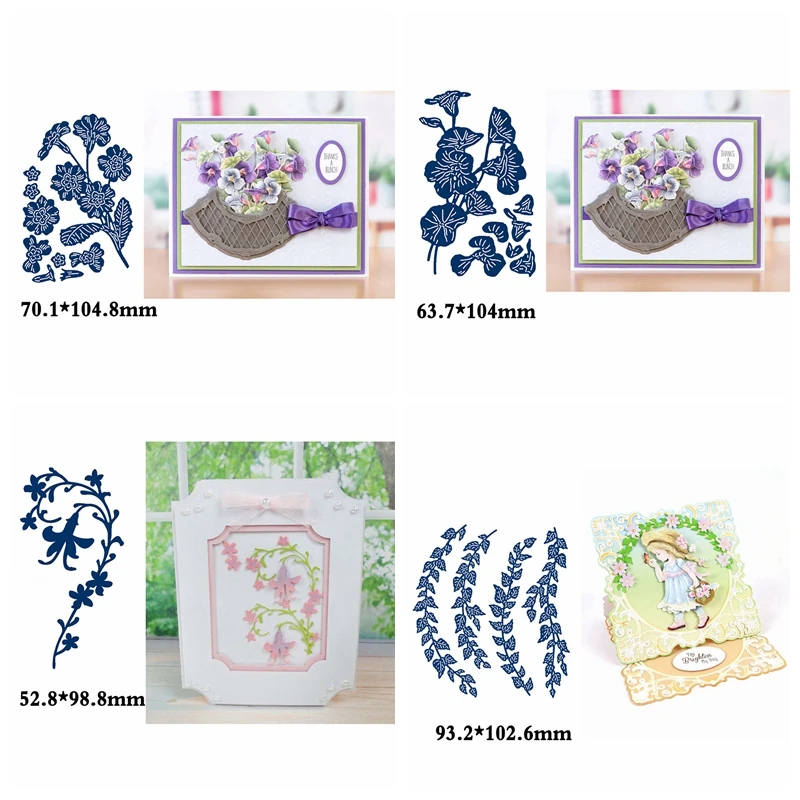 

Nasturtium Primula Single Fuchsia Leave Flower Metal Cutting Dies Stencil For Scrapbooking Paper Cards Crafts Handmade New 2019