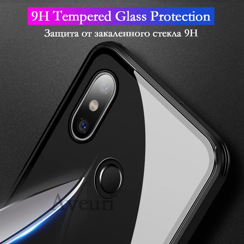 Aveuri 9H Tempered Glass Case For Xiaomi Mi 9 8 Mi9 Mi8 8 SE 9 SE Coque Luxury Transparent Cover Phone Case For Xiaomi Mi 8 9 SE