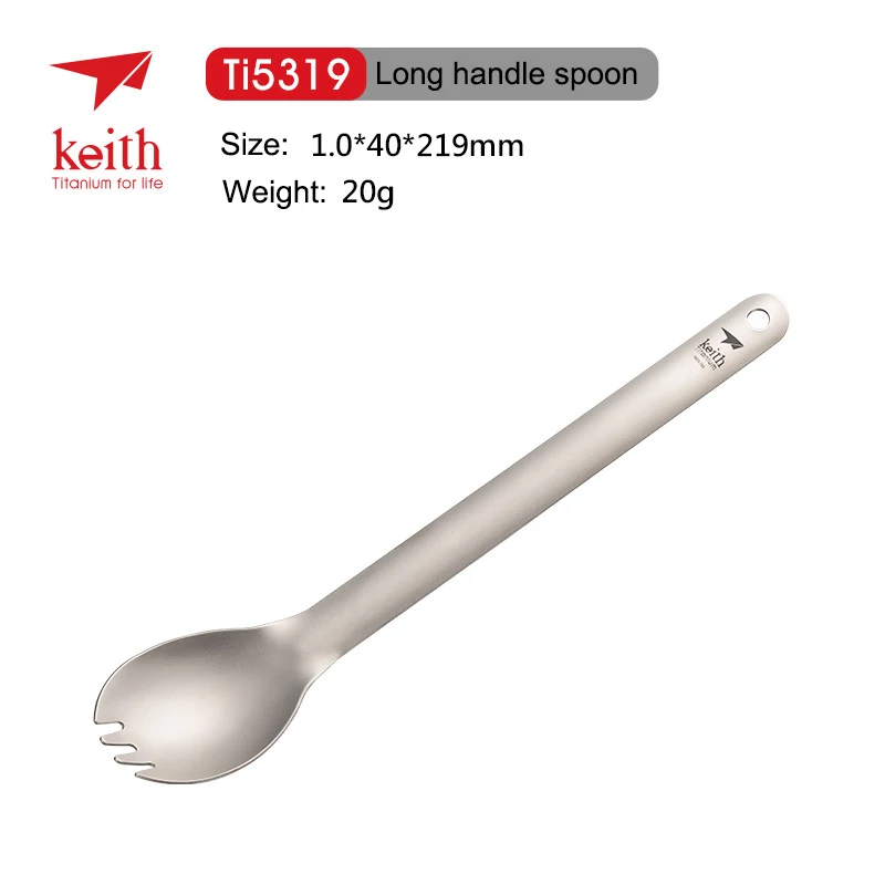 Keith titanio plegable Camping cuchara sólo Ti5315/Ti5319
